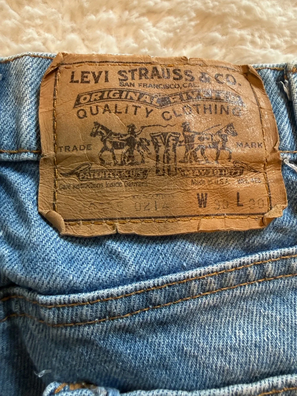 Vintage 1987 Orange Tab Levi’s 30x30 Button 536 Made in USA